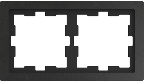 Рамка универсальная Schneider Electric Merten D-Life 2-м. камень базальт  картинка